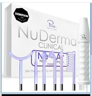 NuDerma Clinical Neon Argon Skin Therapy Wand 6 Applicators NEW Sealed